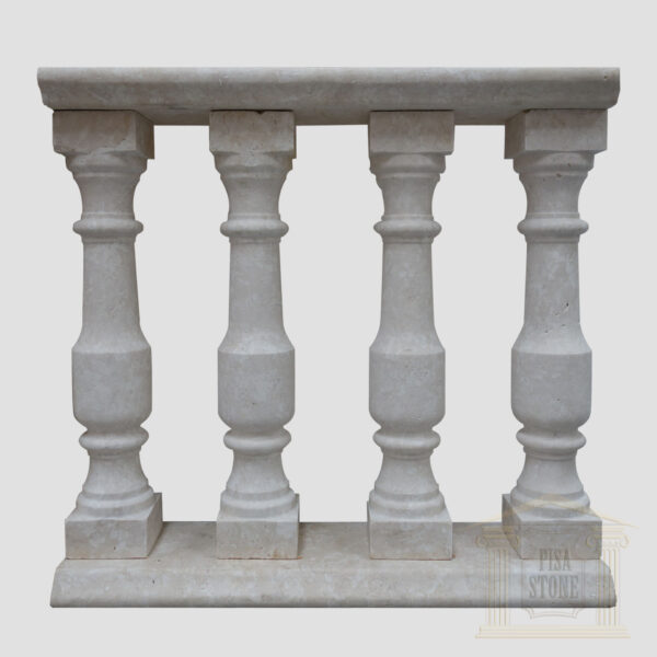 Matt White LimeStone Balustrade Pillars