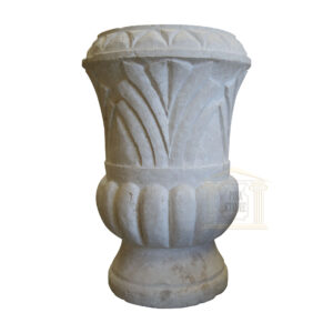 Hand Carved Matt White Limestone Urn Garden Stone urns, planters, vases