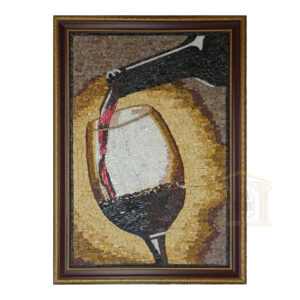 Pouring Wine Marble Stone Mosaic Art