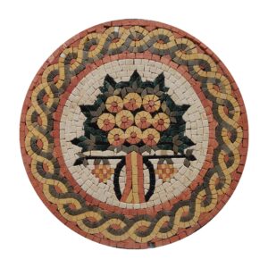Circular Tree Of Wisdom Marble Stone Mosaic Art
