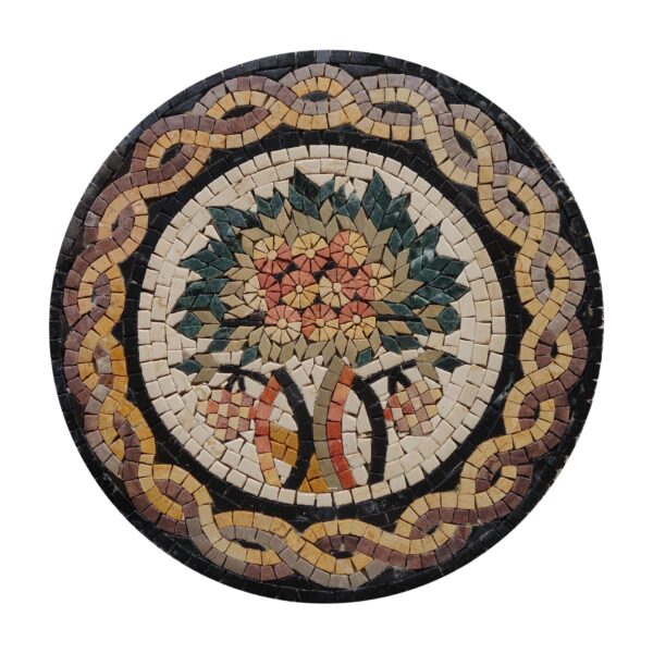 Circular Tree Of Life (Brown) Marble Stone Mosaic Art