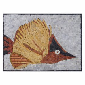Golden Fish Marble Stone Mosaic Art