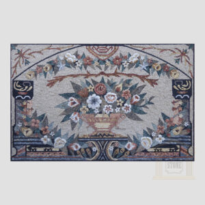 Floral ornament panel Marble Stone Mosaic Art