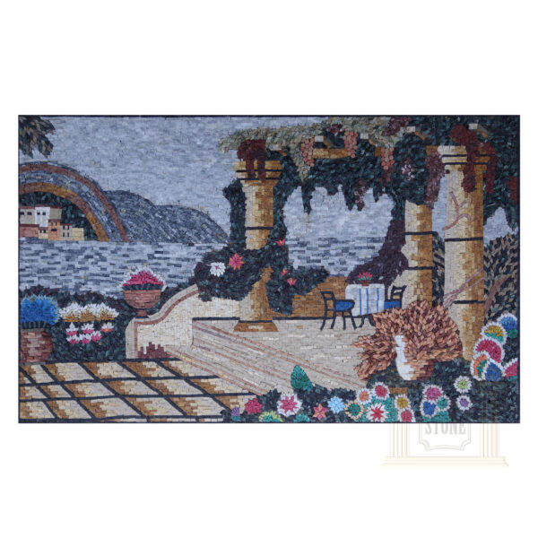 Beyond The Sea Cafe Marble Stone Mosaic Art