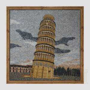 The Leaning Tower of Pisa Marble Stone Mosaic Art