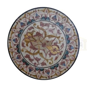 Style 1 Circular Ornamented Marble Stone Mosaic Art