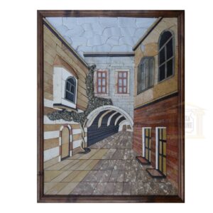 Through The Alley of Damascus old town 3D Mosaic Art