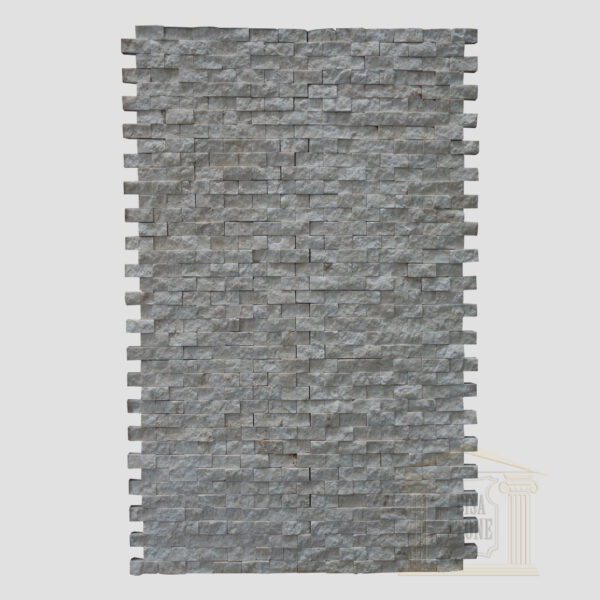 White Split Face limestone Mosaic wall tiles