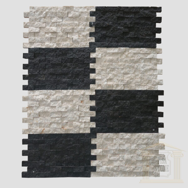 Black Split Face Basalt Mosaic wall tiles