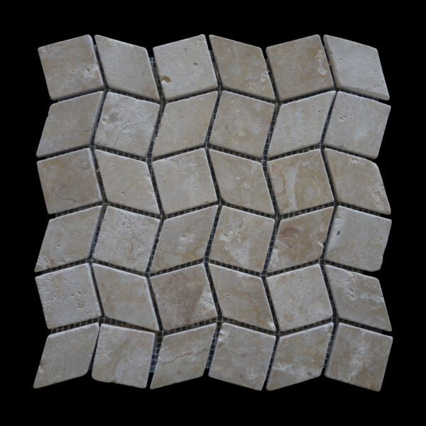 Crema Marfil Split Face Limestone Mosaic tiles