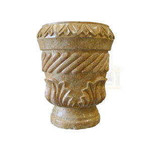 Matt Dark yellow Limestone Urn Garden 1 Smart Stone urns, planters, vases