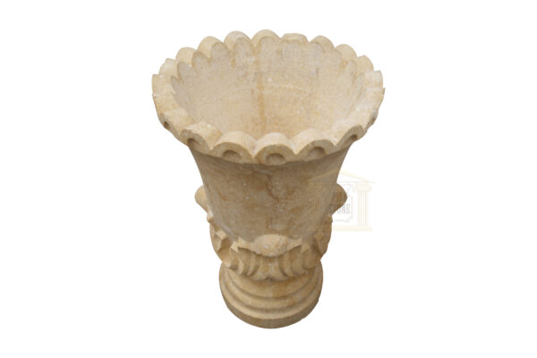 Matt Light Yellow Limestone Urn Garden Smart Stone urns, planters, vases