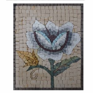 Romantic Multicoloured Stylish Rose Marble Stone Mosaic Art