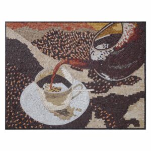 Pouring Tea Marble Stone Mosaic Art
