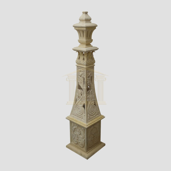 Hand carved yellow limestone tower Garden