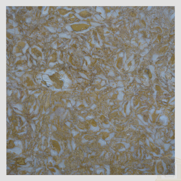 Glazed polished Golden Shell Limestone tiles