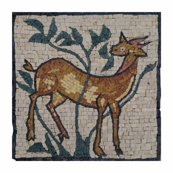 Gazelle Marble Stone Mosaic Art