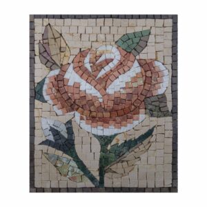 Traditional Multicoloured Flower Marble Stone Mosaic Art