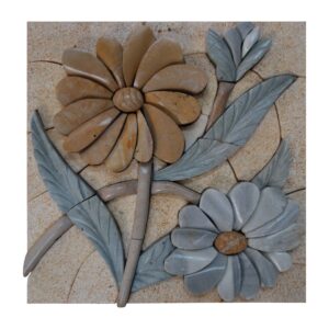 Velvety smooth primrose marble, stone mosaic art