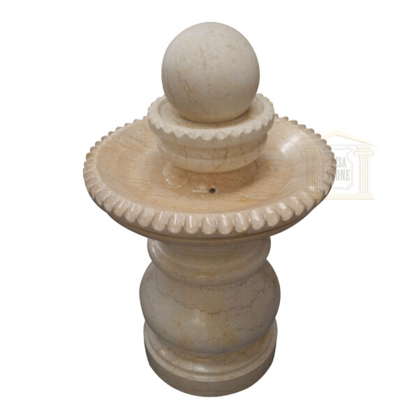Papaya Whip Marble Spinning Ball Fountain