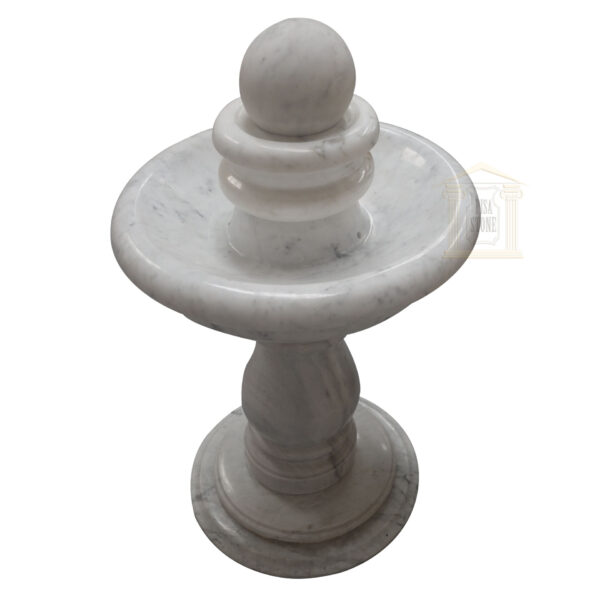 Carrera White Marble Spinning Ball Fountain