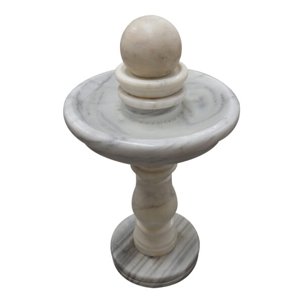 Carrera White Marble Spinning Ball Fountain