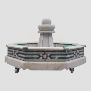 Octagonal Marble Fountain with Spinning Ball