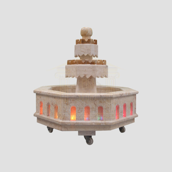 Elegant Limestone Fountain (Brown)