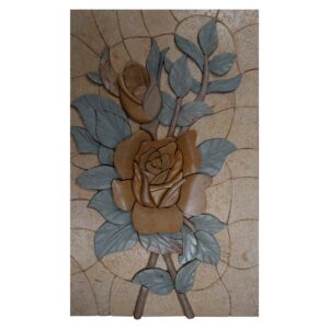 Big Flowers Marble Stone Mosaic Art