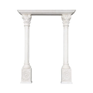 Decorative Limestone Portico with Fluted Columns co-002
