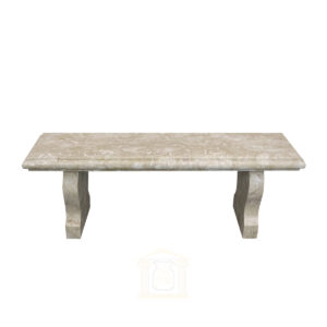 Crema Marfil Limestone Curved Bench-front