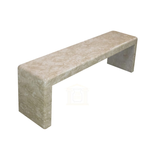 Crema limestone bench side