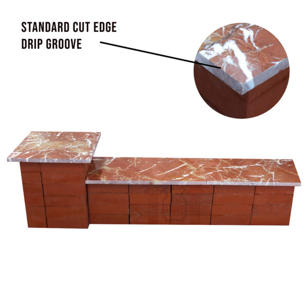 Red Marble wall coping standard